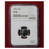 1956 Roosevelt Silver Dime NGC PF68