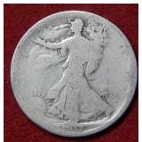 1917 S OBV Walking Liberty Silver Half Dollar