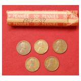 Roll of 1909-1939 Lincoln Wheat Cents