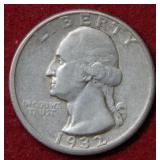 1932 D Washington Silver Quarter