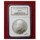 2005 P John Marshall Silver Dollar NGC MS69