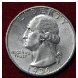 1936 Washington Silver Quarter