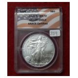 2009 Silver Eagle 1oz ANACS MS70