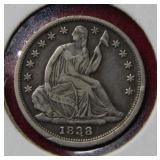 1838 Seated Liberty Half Dime
