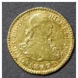 1797 Spanish Doubloon 1 Escudo Gold Coin