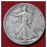 1918 S Walking Liberty Silver Half Dollar