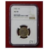 1923 Buffalo Nickel NGC AU58