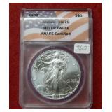 2002 Silver Eagle 1oz ANACS MS70