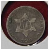 1852 Silver Three Cent Piece