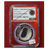 2019 Apollo 11 50th Anniv Half NGCPF69 Ultra Cameo