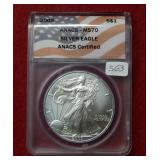 2003 Silver Eagle 1oz ANACS MS70