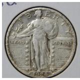 1928 S Standing Liberty Silver Quarter