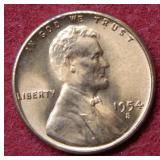 1954 S Lincoln Wheat Cent
