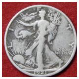 1921 Walking Liberty Silver Half Dollar