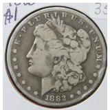 1882 CC Morgan Silver Dollar Coin