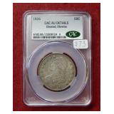 1826 Bust Silver Half CAC AU Details