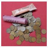 Lot of Canadian Cents - Mixed Dates and grades