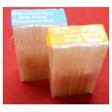 4 half rolls 2005 P&D Satin Finish Lincoln Cents