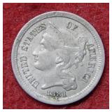 1881 Three Cent Nickel