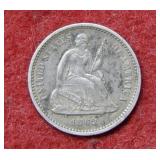 1862 Seated Liberty Silver Half Dime