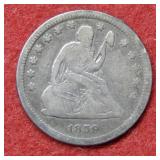 1859 O Seated Liberty Silver Half Dollar Coin