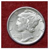 1937 D Mercury Silver Dime