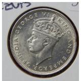 1943 Malaya Twenty Cent Coin