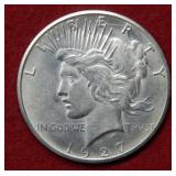 1927 Peace Silver Dollar Coin