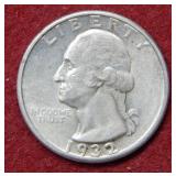 1932 D Washington Silver Quarter
