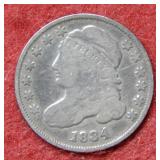 1834 Bust Silver Dime