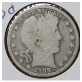 1898 O Barber Silver Half