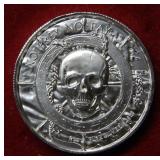 2oz Silver Skull Round