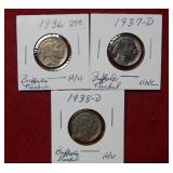 1936-1937 D - 1998 D Buffalo Nickels