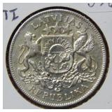 1925 Lativa 2 Lati Coin