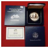 2010 W Disabled Veterans Silver Proof $1 Comm