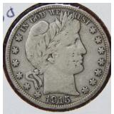 1915 S Barber Silver Half