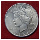1934 Peace Silver Dollar Coin