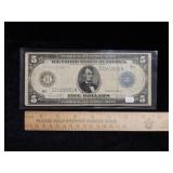 1914 $5 Fed Res Note - Minneapolis Min