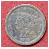 1851 Coronet Heat Half Cent