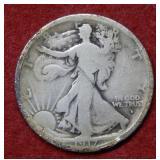 1917 D Walking Liberty Silver Half Dollar