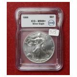1999 Silver Eagle 1oz ICG MS69