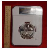 2018 5oz Silver Quarter Cumberland Island NGC MS69