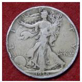 1938 D Walking Liberty Silver Half Dollar
