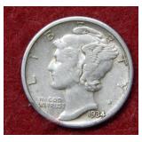 1934 D Mercury Silver Dime