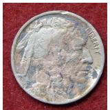 1916 D Buffalo Nickel - damage on reverse