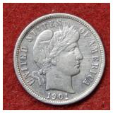 1901 O Barber Silver Dime