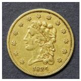 1834 $2.50 Classic US Gold Coin