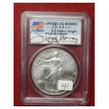 2002 Silver Eagle 1oz PCGS MS69