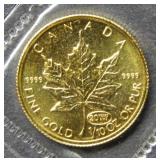 1999 Canada 1/10 oz .9999 Gold Coin