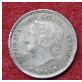 1888 Canada Silver Half Dime - dings